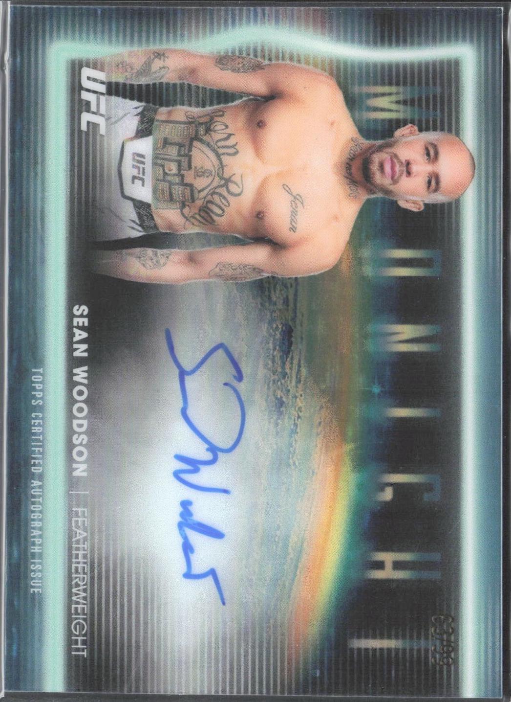 Sean Woodson 2025 Topps Midnight UFC Horizon Signatures #HNS-SW Twilight