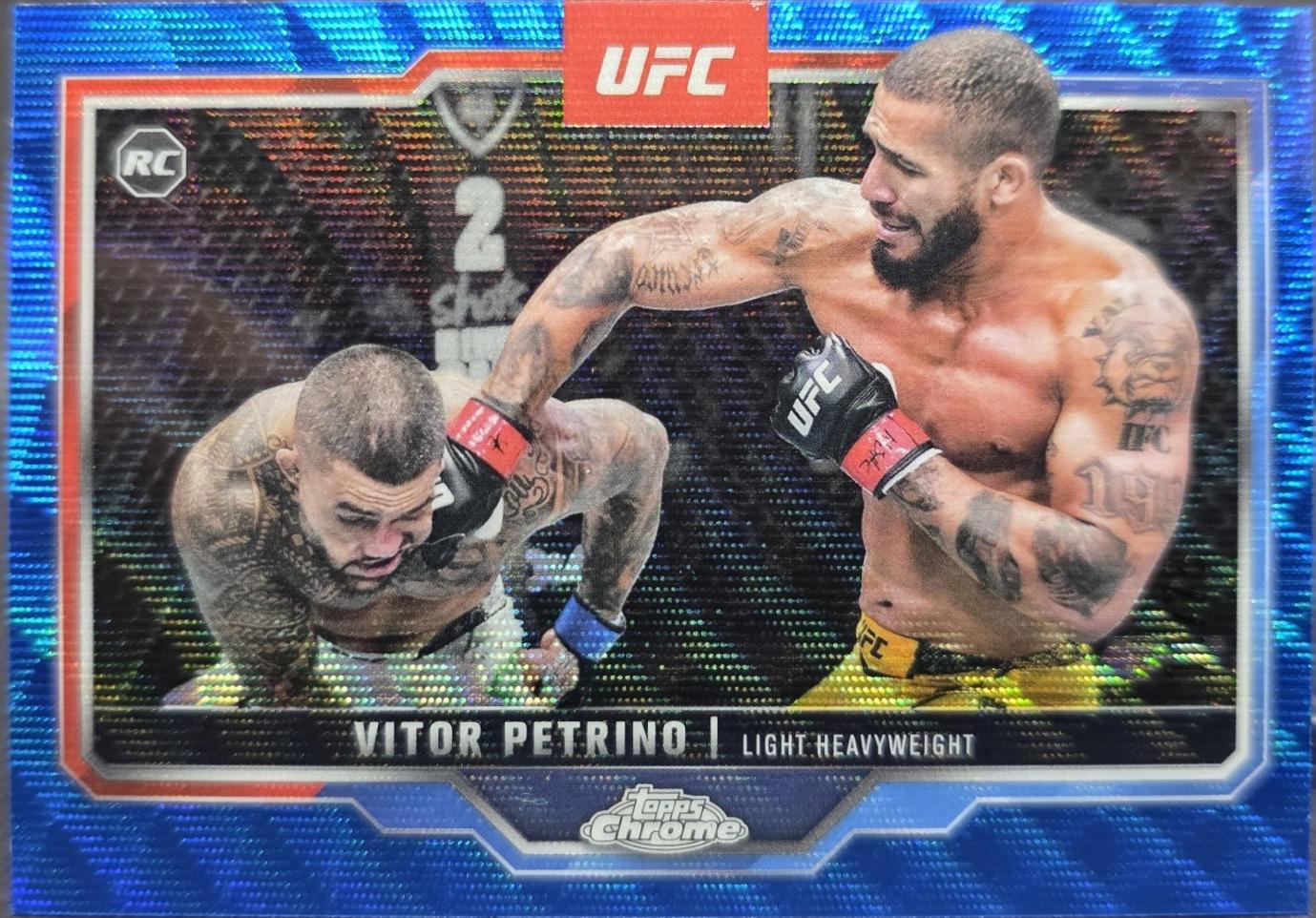 Vitor Petrino 2025 Topps Chrome UFC Base #41 Blue Wave Refractor