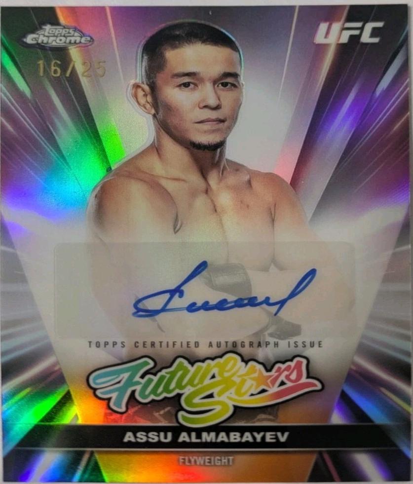 Assu Almabayev 2026 Topps Chrome UFC Future Stars Autographs #FSA-AA Orange Refractor