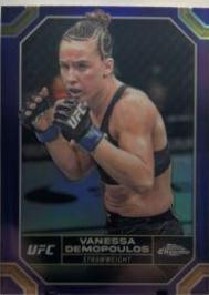 Vanessa Demopoulos 2024 Topps Chrome UFC Base #191 Purple Refractor