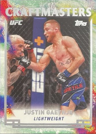 Justin Gaethje 2024 Topps Knockout UFC Craftmasters #CRM-14 Platinum
