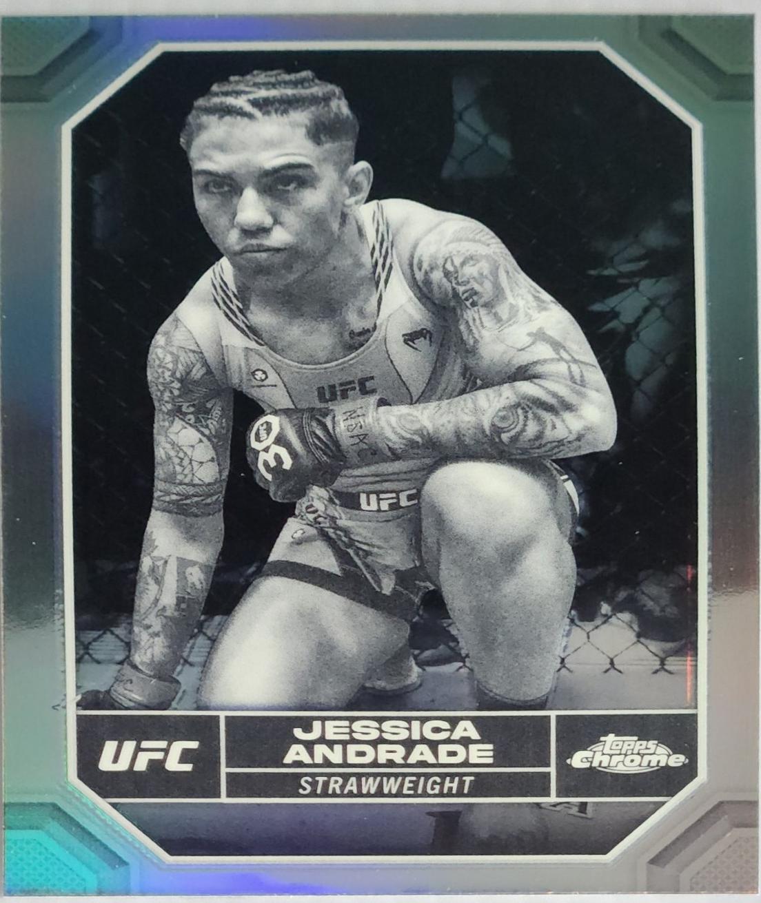 Jessica Andrade 2024 Topps Chrome UFC Base #94 Negative Refractor