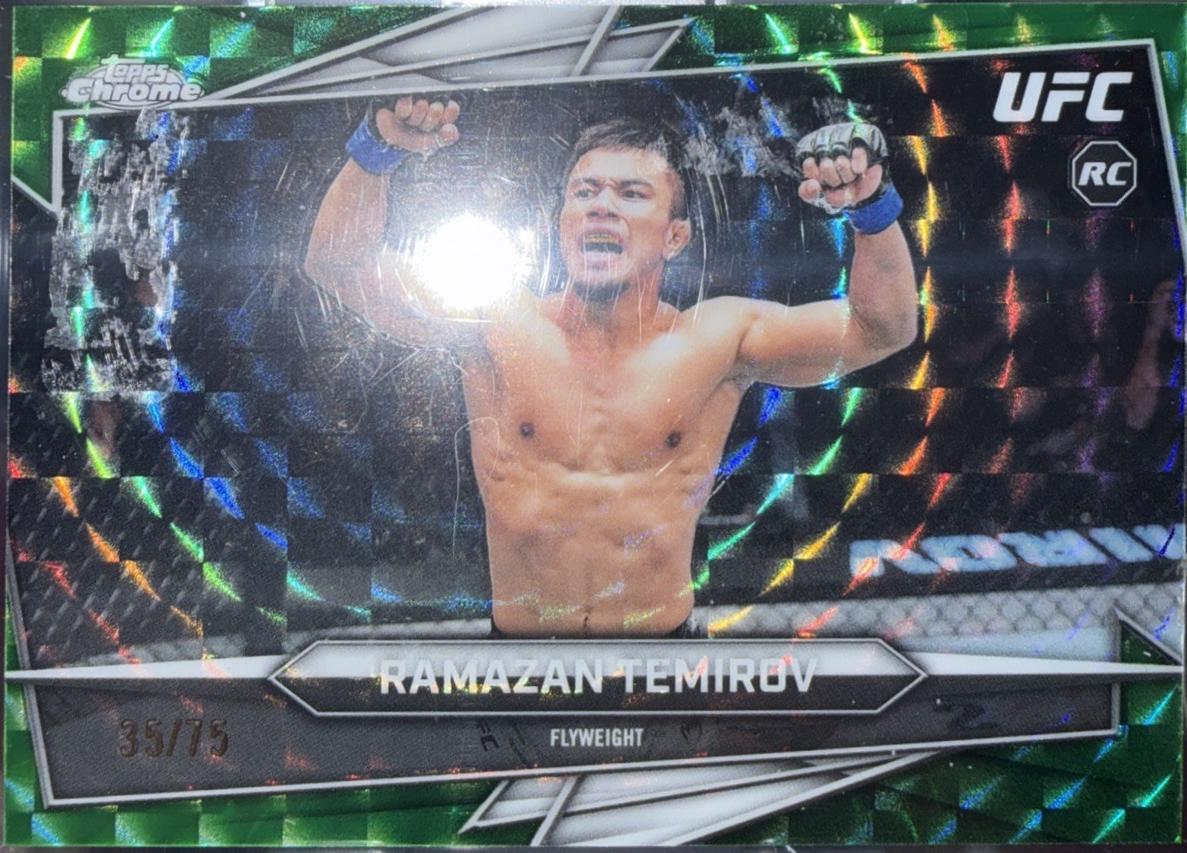 Ramazan Temirov 2026 Topps Chrome UFC Base #77 Green Geometric Refractor