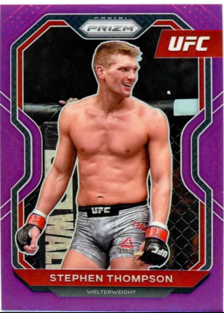 Stephen Thompson 2021 Panini Prizm UFC Base #81 Purple