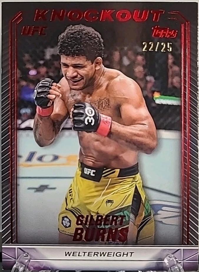 Gilbert Burns 2024 Topps Knockout UFC Base #98 Red