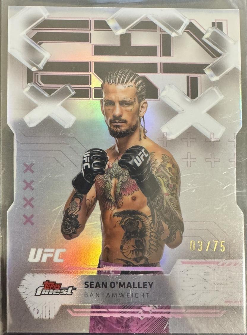 Sean O'Malley 2025 Topps Finest UFC Base Common #15 Die-Cut Refractor
