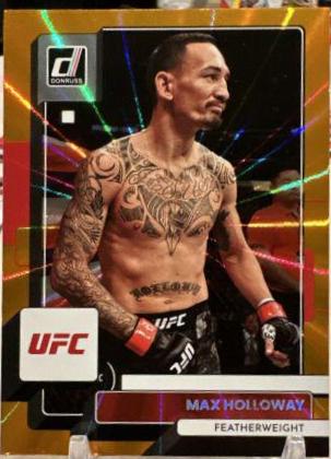Max Holloway 2023 Panini Donruss UFC Base #145 Orange Laser