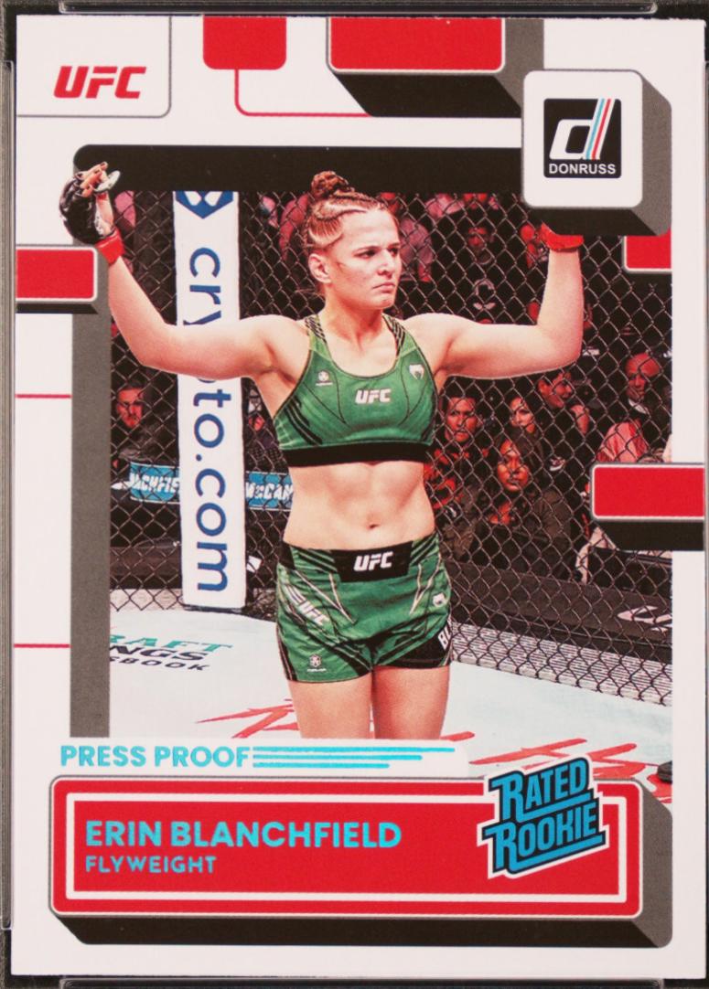 Erin Blanchfield 2023 Panini Donruss UFC Base #217 Press Proof Teal