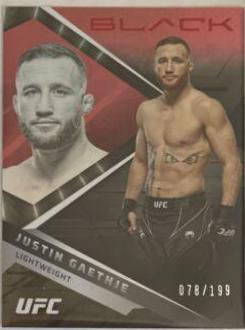 Justin Gaethje 2022 Panini Chronicles UFC Base Black #201 Red