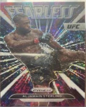 Aljamain Sterling 2023 Panini Prizm UFC Fearless #9 White Sparkle