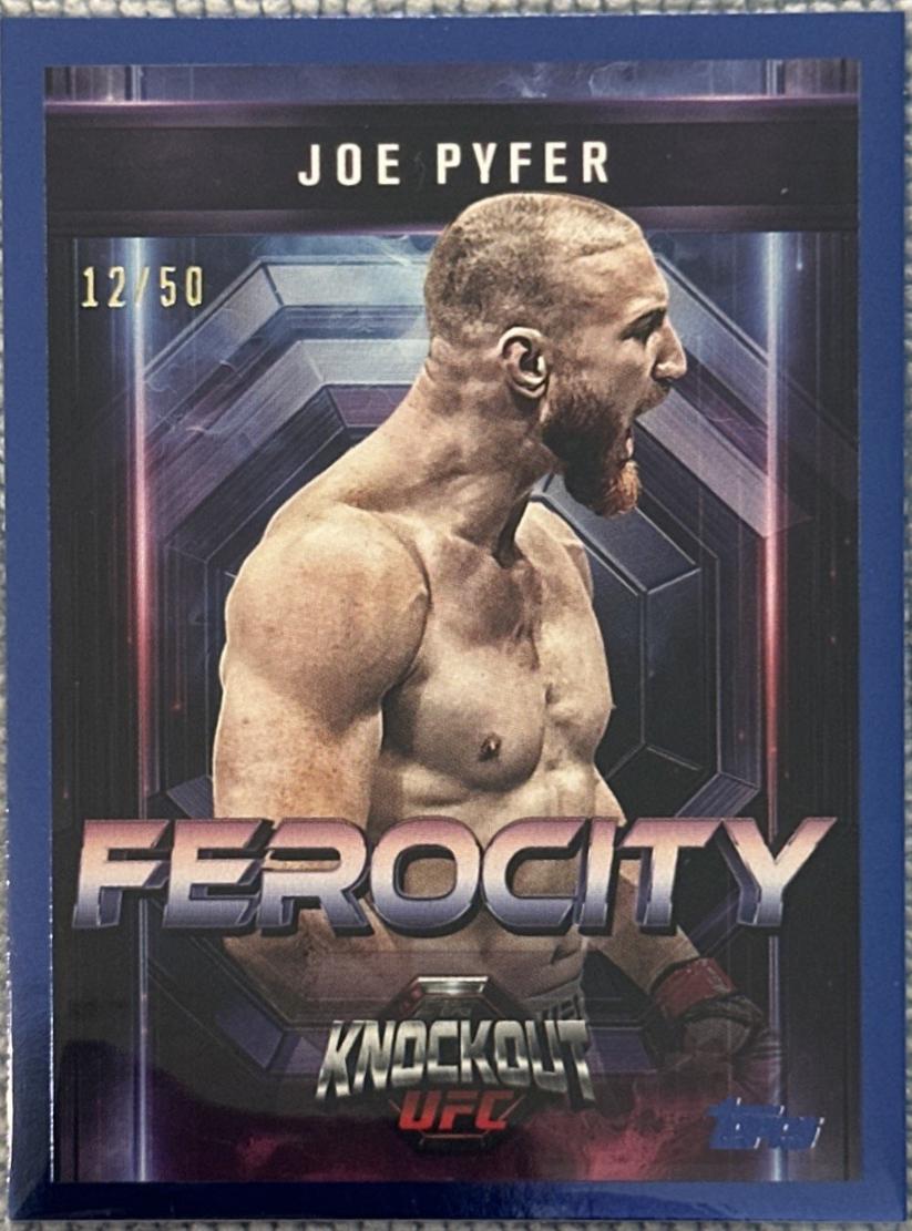 Joe Pyfer 2025 Topps Knockout UFC Ferocity #FE-23 Blue