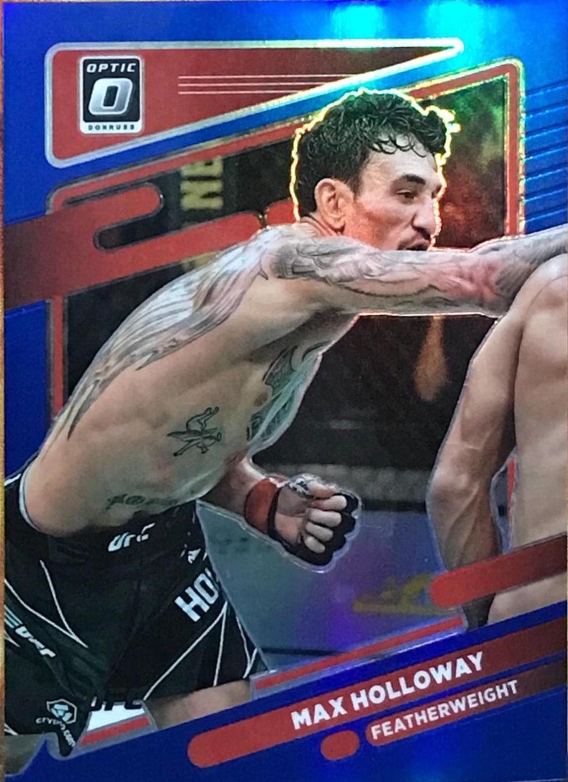 Max Holloway 2022 Panini Donruss Optic UFC Base #38 Blue