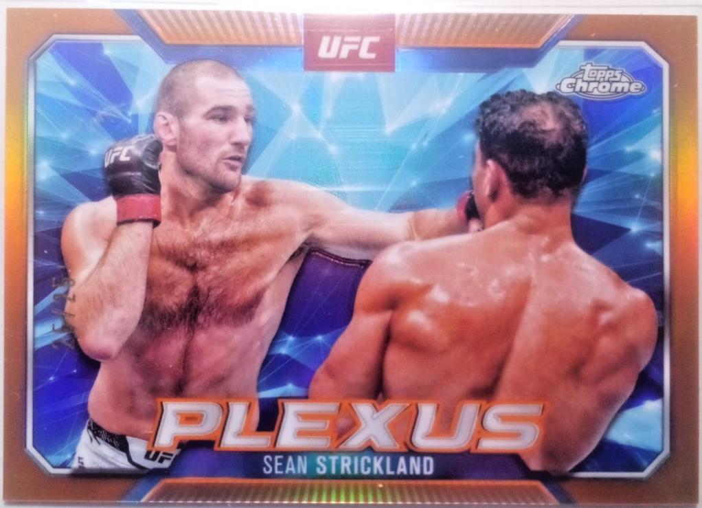 Sean Strickland 2025 Topps Chrome UFC Plexus #PLX-10 Orange