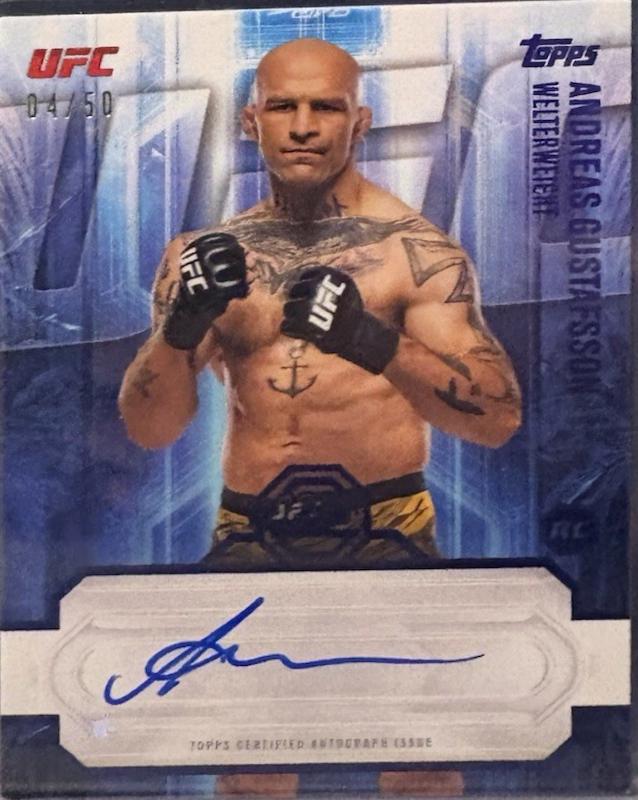 Andreas Gustafsson 2026 Topps Knockout UFC Knockout Autographs #KOA-AGN Gold