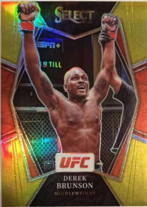 Derek Brunson 2022 Panini Select UFC Premier Level #114 Gold