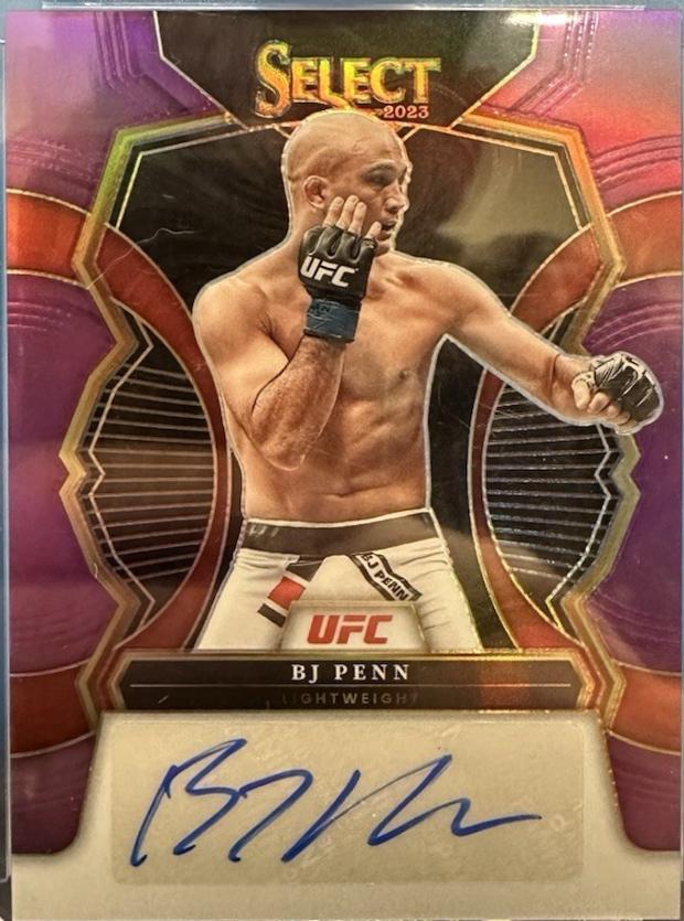 BJ Penn 2023 Panini Select UFC Signatures #24 Purple