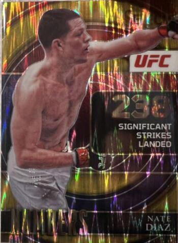 Nate Diaz 2022 Panini Select UFC Select Numbers #2 Gold