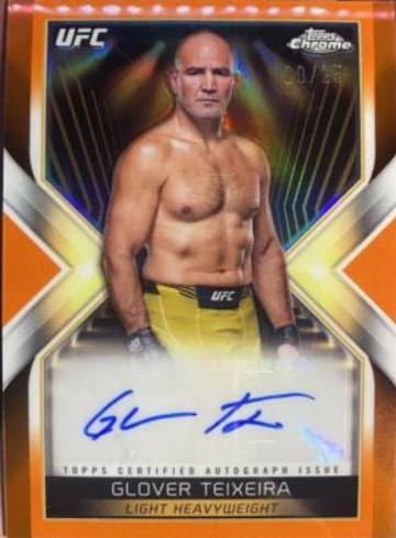 Glover Teixeira 2024 Topps Chrome UFC Main Event Autographs #MEA-GTE Orange Refractor