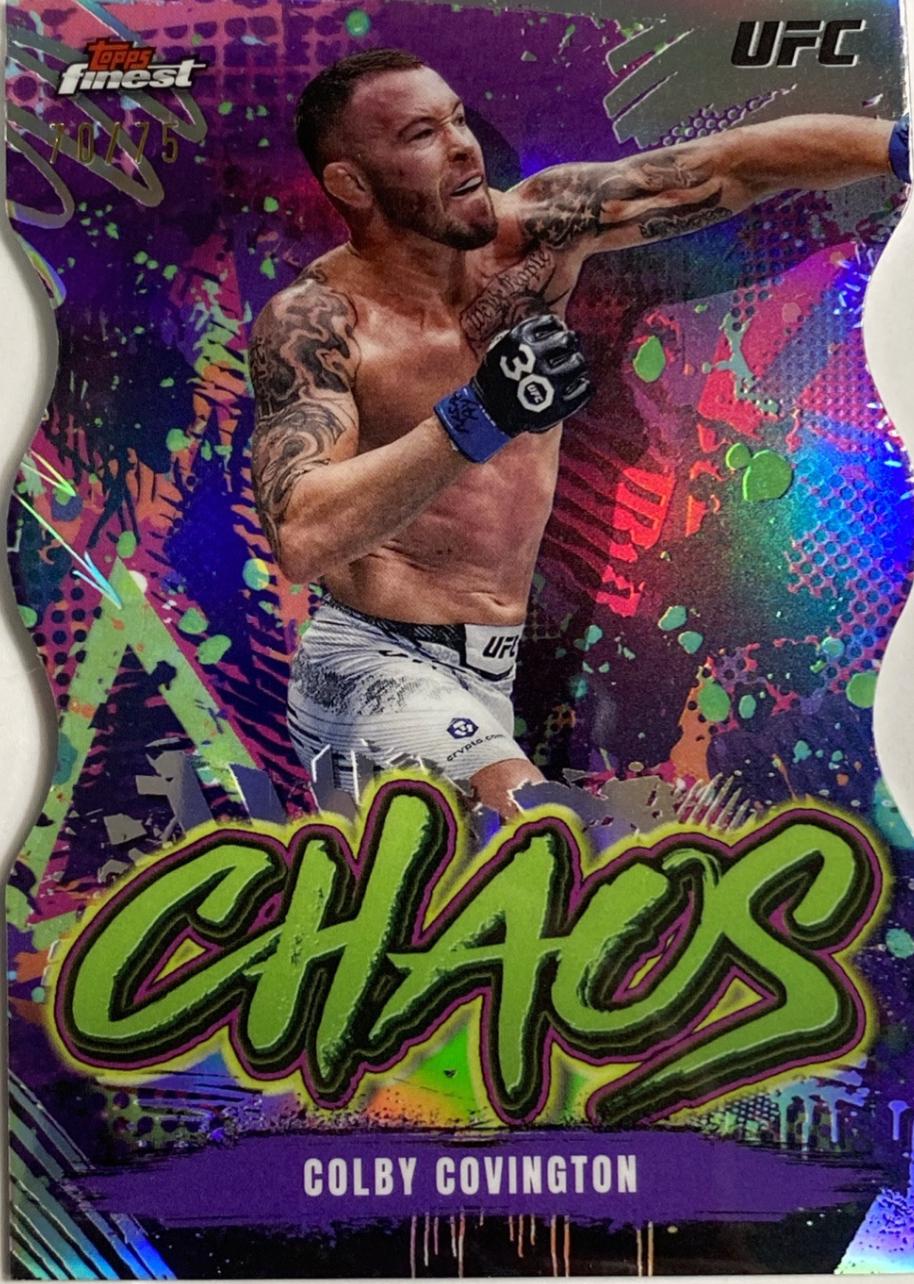 Colby Covington 2024 Topps Finest UFC Chaos #CHA-4 Die-Cut Refractor
