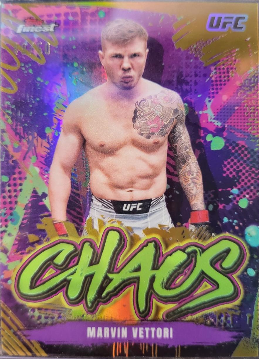 Marvin Vettori 2024 Topps Finest UFC Chaos #CHA-3 Gold Refractor