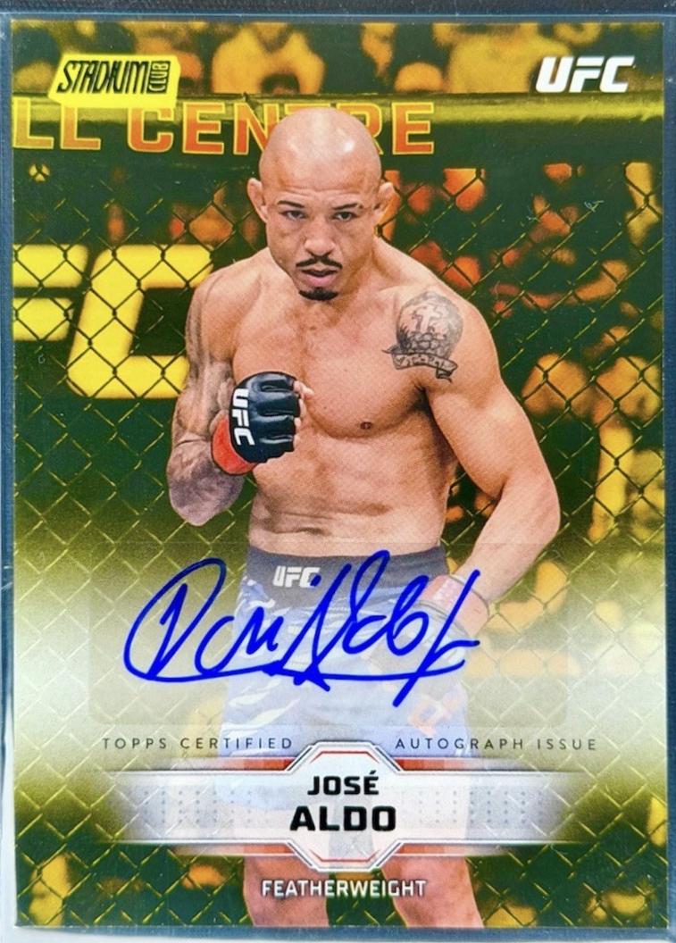 José Aldo 2026 Topps Stadium Club UFC Base Autographs #BAV-JAO Yellow