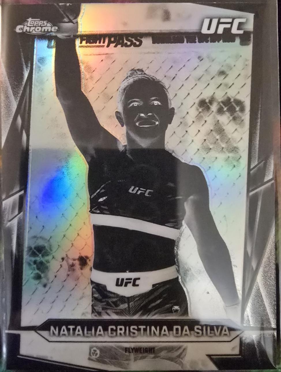 Natalia Silva 2026 Topps Chrome UFC Base #188 Negative Refractor