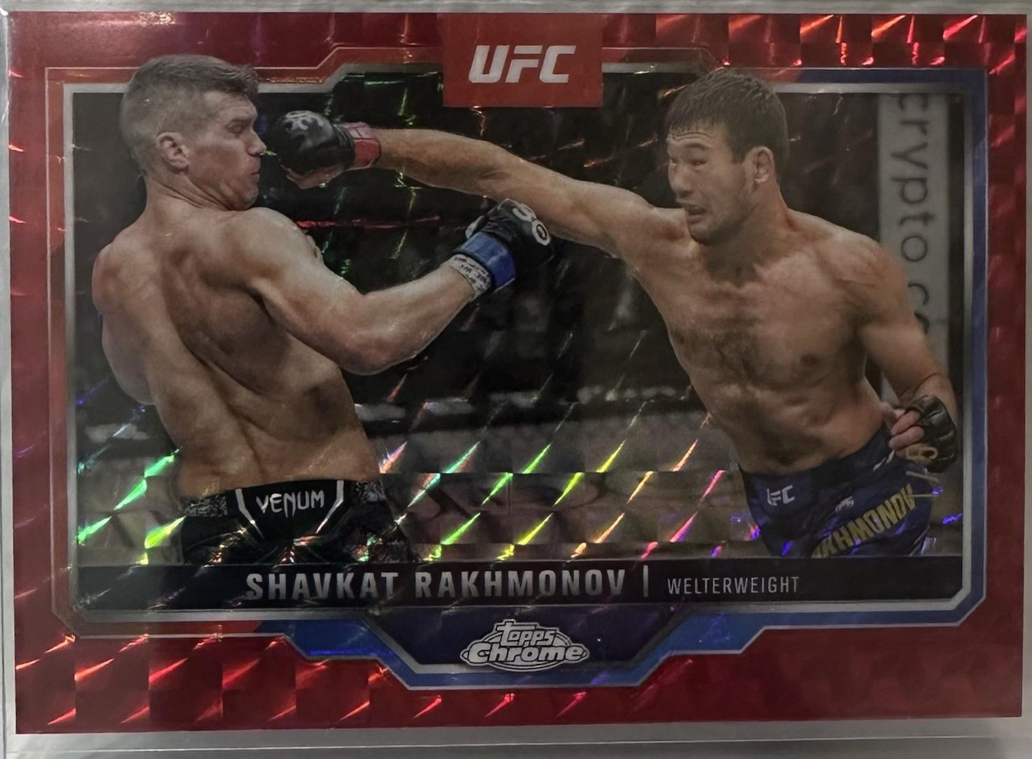 Shavkat Rakhmonov 2025 Topps Chrome Sapphire UFC Base Sapphire #125 Red Sapphire