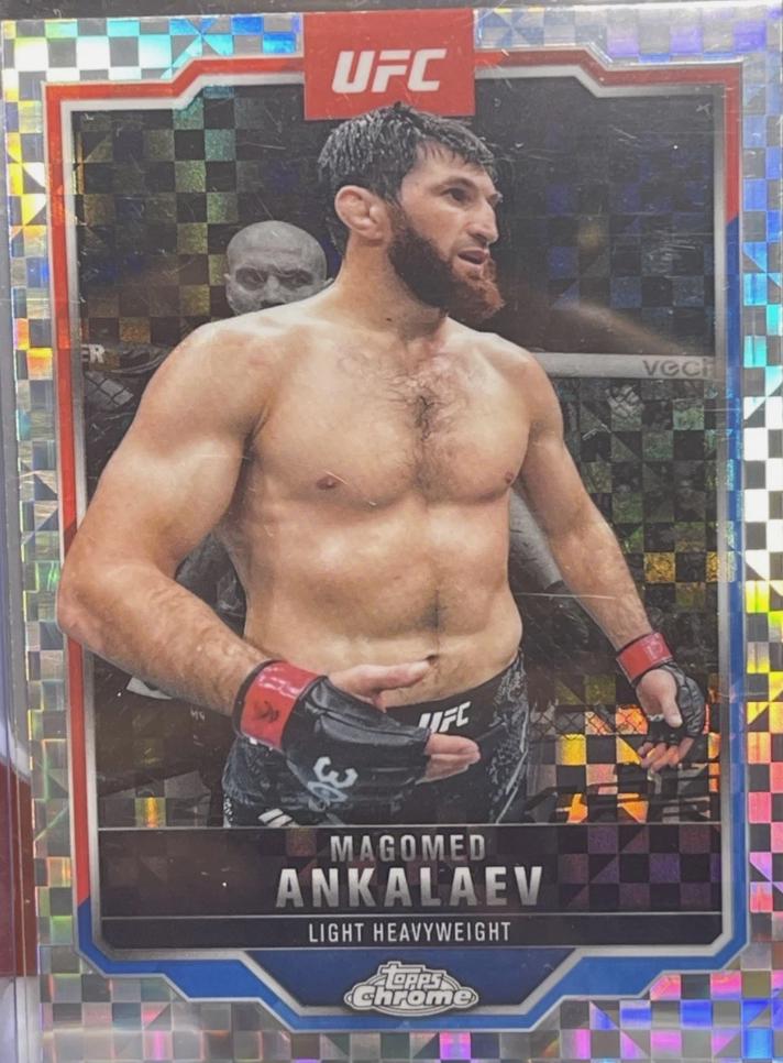 Magomed Ankalaev 2025 Topps Chrome UFC Base #21 X-Fractor