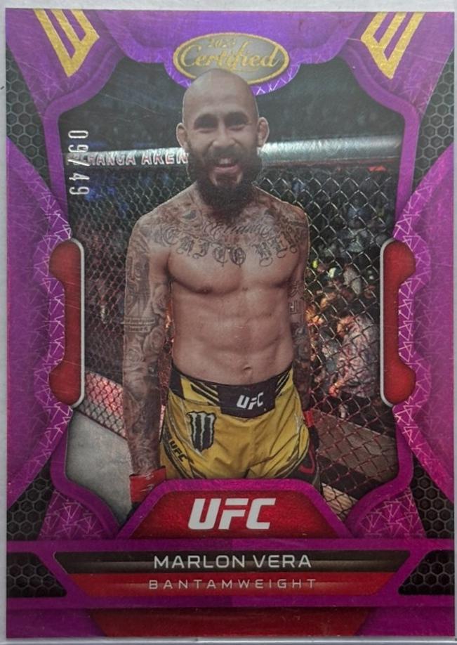 Marlon Vera 2023 Panini Chronicles UFC Base Certified #226 Purple