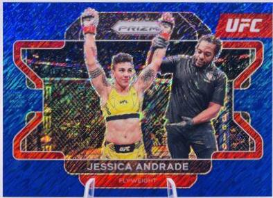 Jessica Andrade 2022 Panini Prizm UFC Base #63 Blue Shimmer