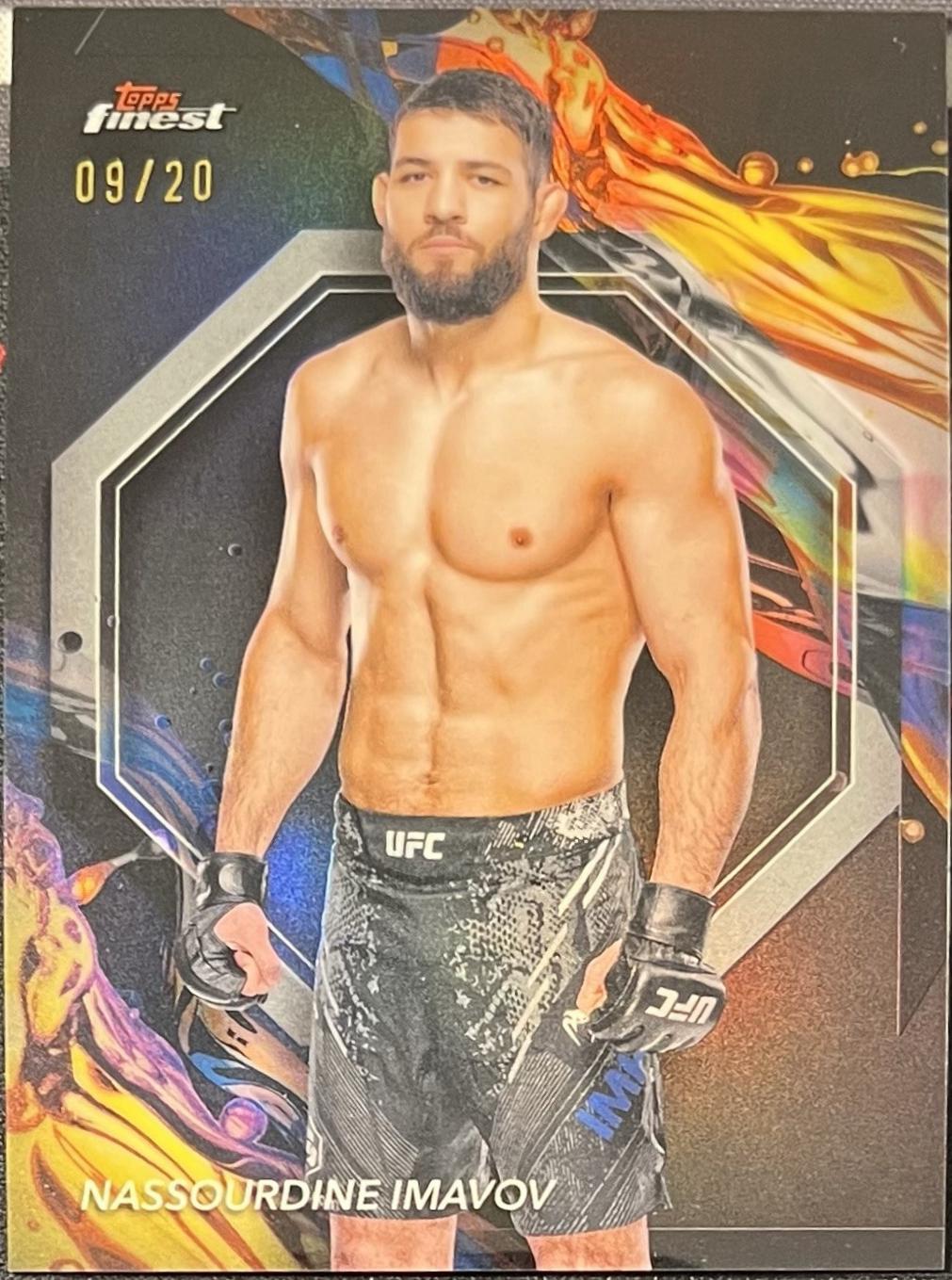 Nassourdine Imavov 2024 Topps Finest UFC Base Uncommon #145 Black Refractor