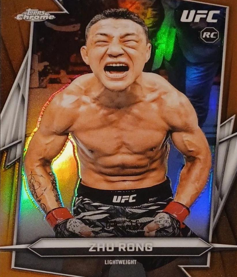 Zhu Rong 2026 Topps Chrome UFC Base #172 Orange Refractor