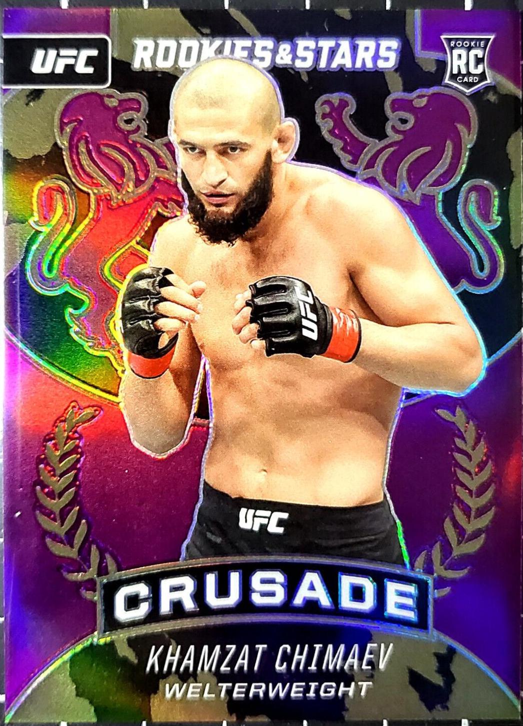 Khamzat Chimaev 2021 Panini Chronicles UFC Base Crusade #234 Purple
