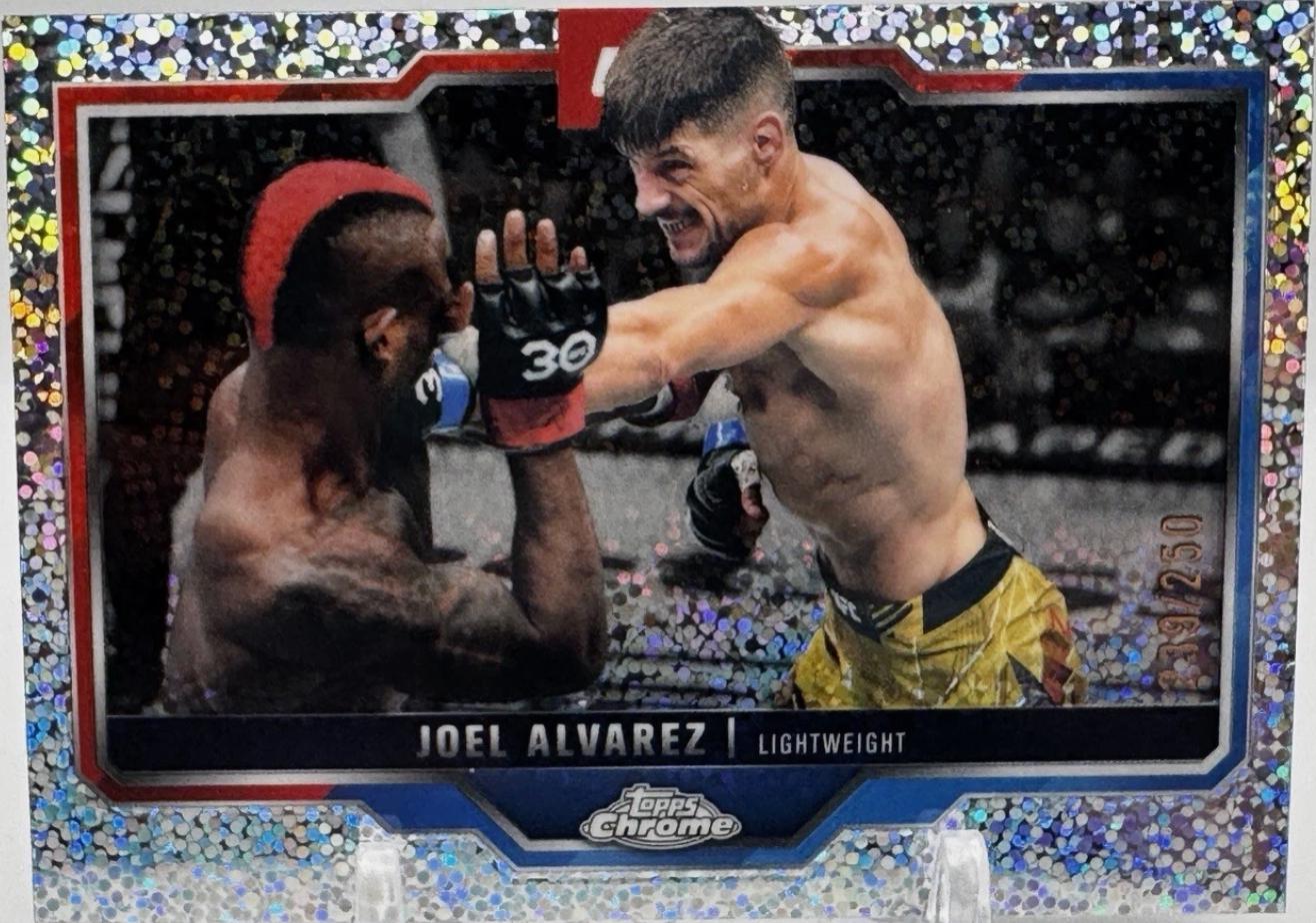 Joel Alvarez 2025 Topps Chrome UFC Base #65 Speckle Refractor