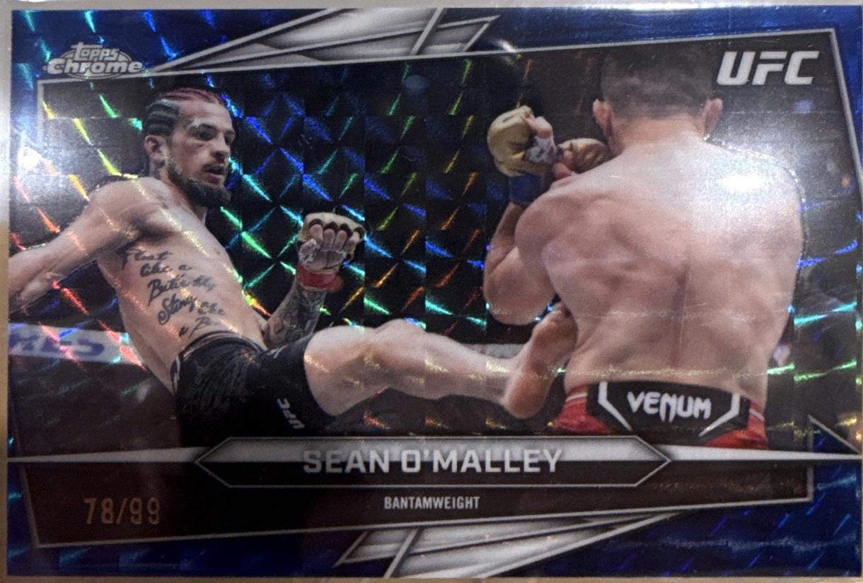 Sean O'Malley 2026 Topps Chrome UFC Base #200 Blue Geometric Refractor
