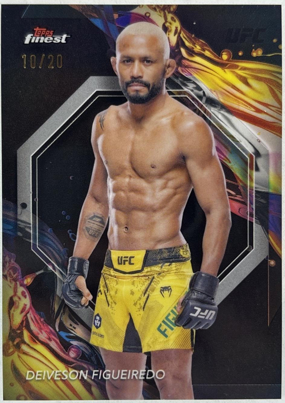 Deiveson Figueiredo 2024 Topps Finest UFC Base Uncommon #198 Black Refractor