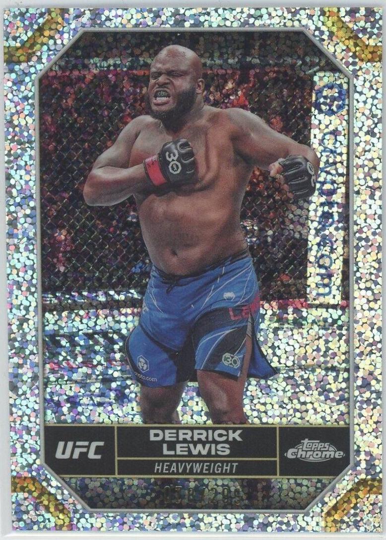 Derrick Lewis 2024 Topps Chrome UFC Base #59 Speckle Refractor