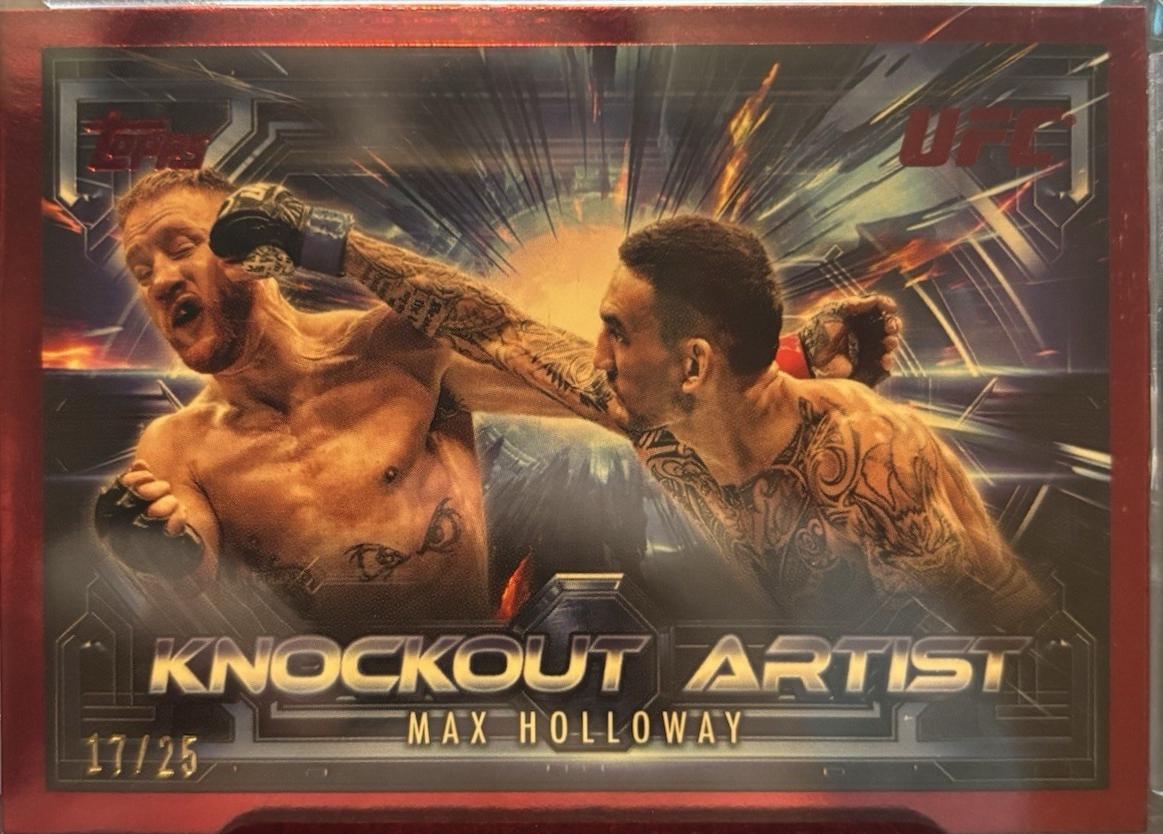Max Holloway 2025 Topps Knockout UFC Knockout Artists #KA-9 Red