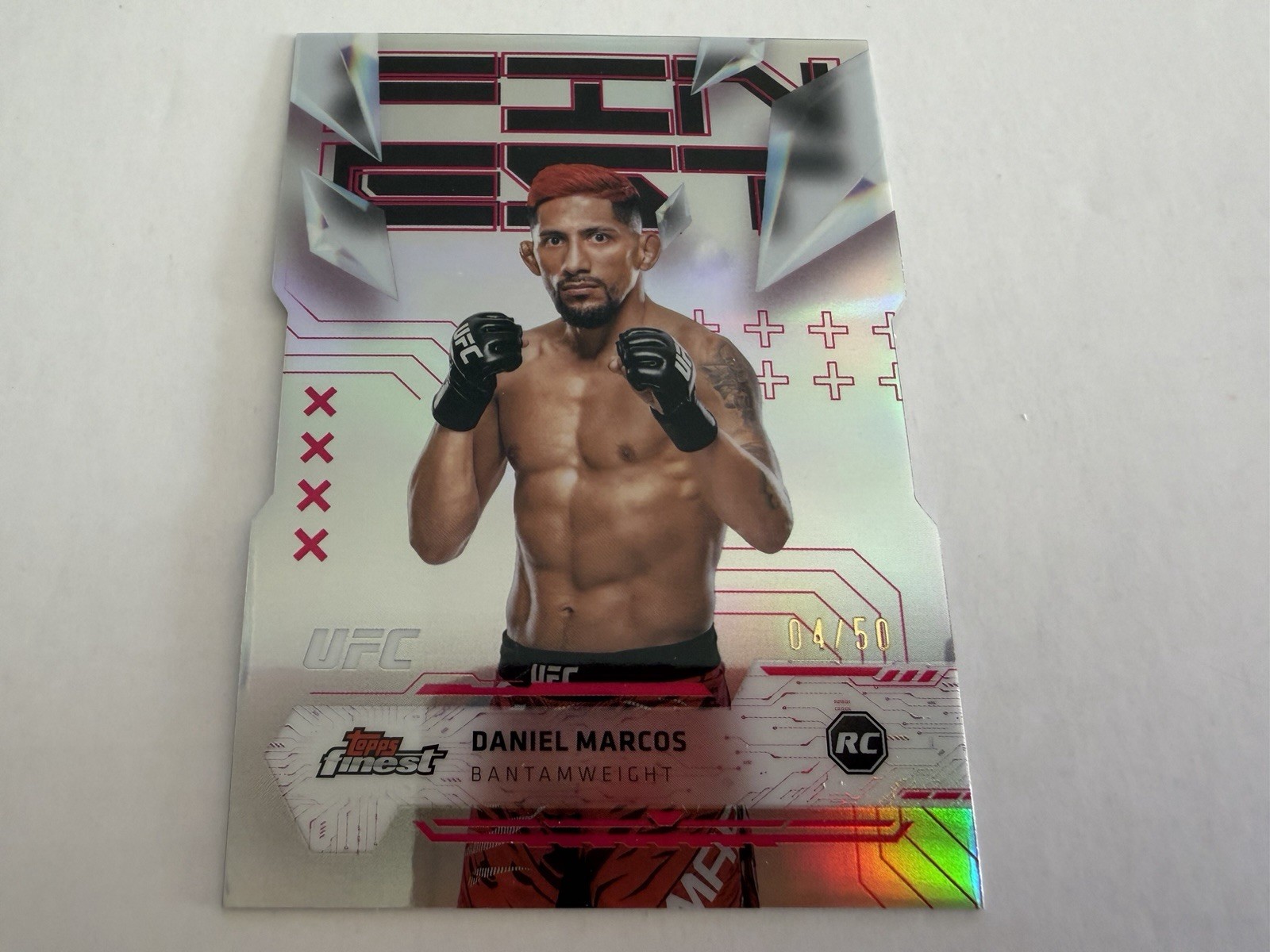 Daniel Marcos 2025 Topps Finest UFC Base Uncommon #131 Purple Checkerboard Refractor