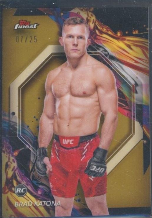 Brad Katona 2024 Topps Finest UFC Base Uncommon #105 Gold Refractor