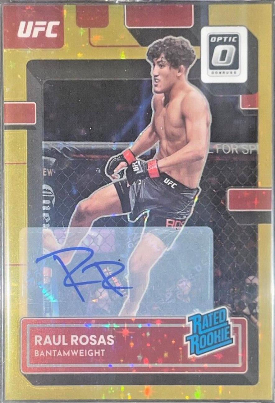 Raul Rosas 2023 Panini Donruss Optic UFC Base Rated Rookies Signatures #115 Gold Stars