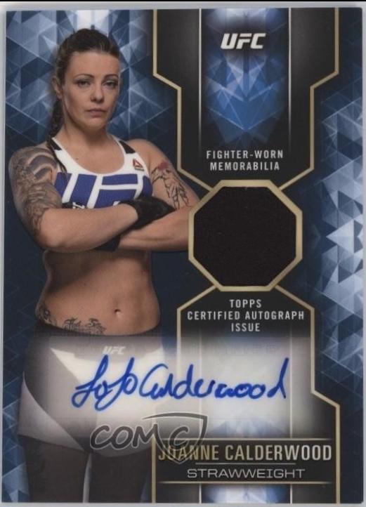 Joanne Wood 2017 Topps UFC Knockout Knockout Autographed Relics #KAR-JC Blue
