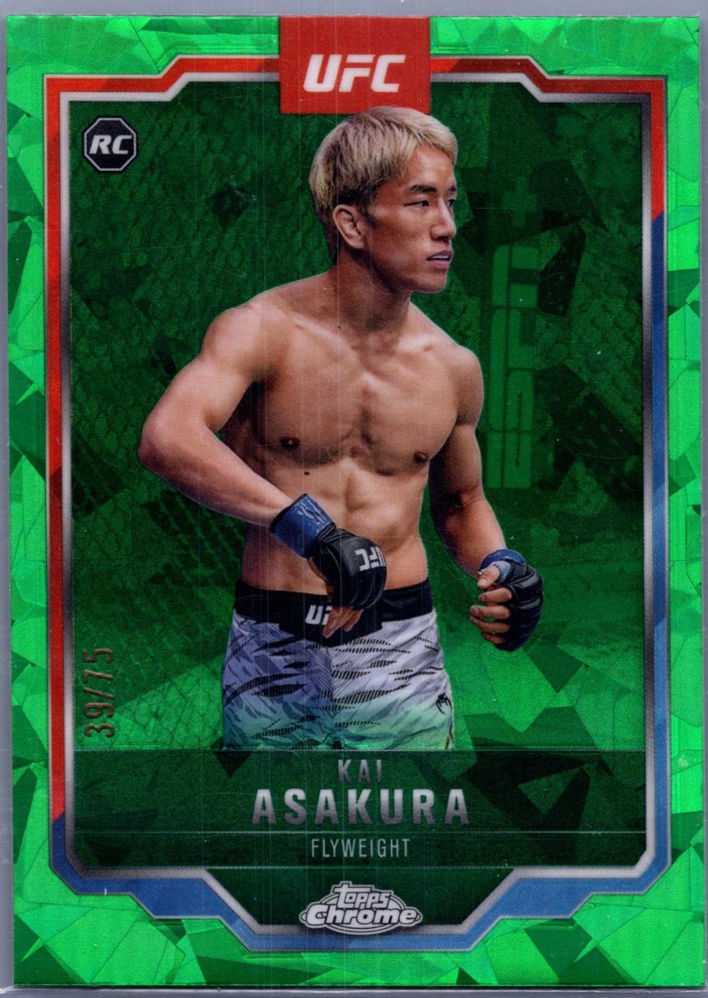 Kai Asakura 2025 Topps Chrome Sapphire UFC Base Sapphire #161 Green Sapphire