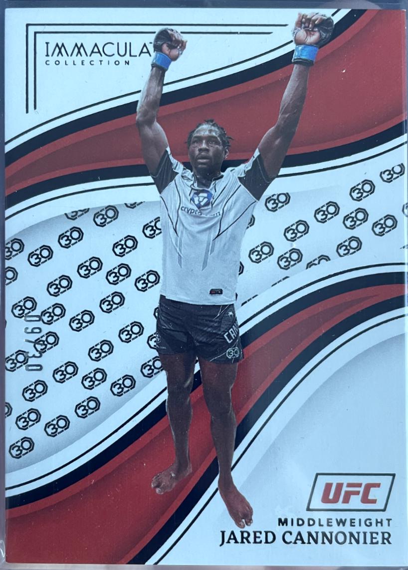 Jared Cannonier 2023 Panini Immaculate Collection UFC Base #88 30th Anniversary