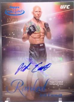Josh Emmett 2024 Topps Gold Label UFC Ranked Ink #RIK-JEM Blue