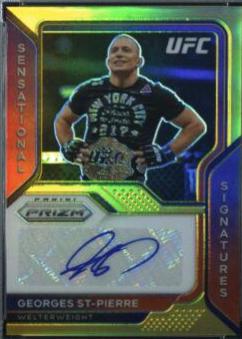 Georges St-Pierre 2021 Panini Prizm UFC Sensational Signatures #23 Gold
