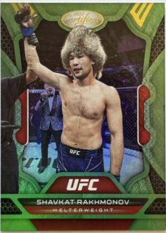 Shavkat Rakhmonov 2023 Panini Chronicles UFC Base Certified #236 Green