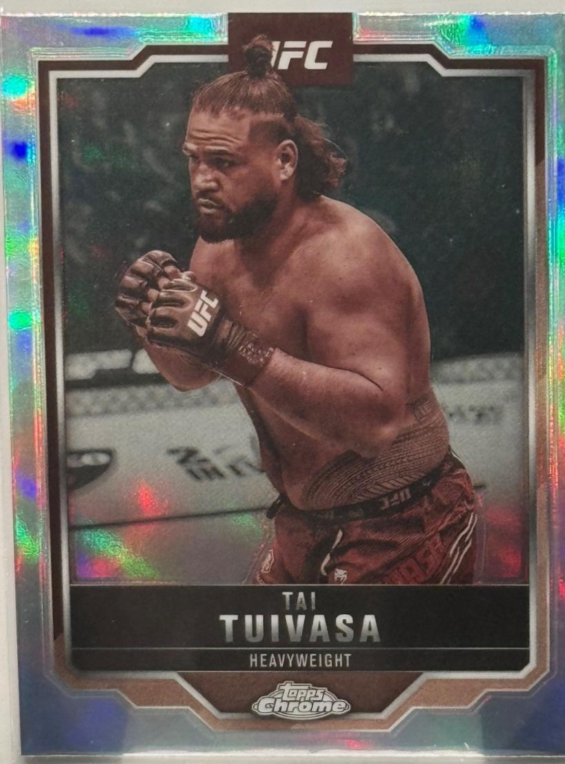 Tai Tuivasa 2025 Topps Chrome UFC Base #53 Sepia Refractor