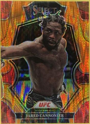 Jared Cannonier 2023 Panini Select UFC Premier Level #193 Orange Flash