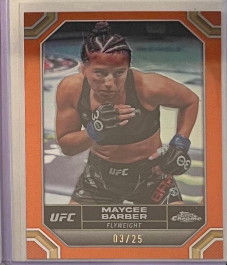 Maycee Barber 2024 Topps Chrome UFC Base #132 Orange Refractor